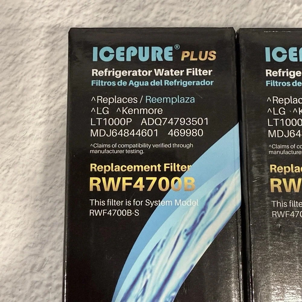 IcePure Plus RWF4700B Refrigerator Water Filters Set of 2 New In Box‎